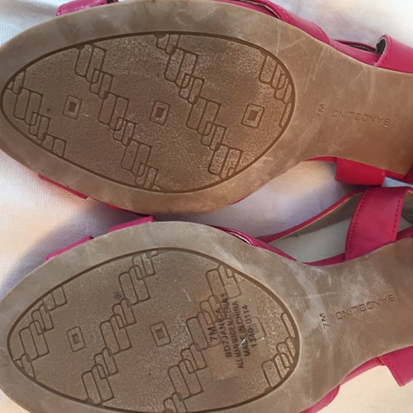 NWOT Bandolino pink strappy 3.5 inch heels size 7 - Picture 3 of 5